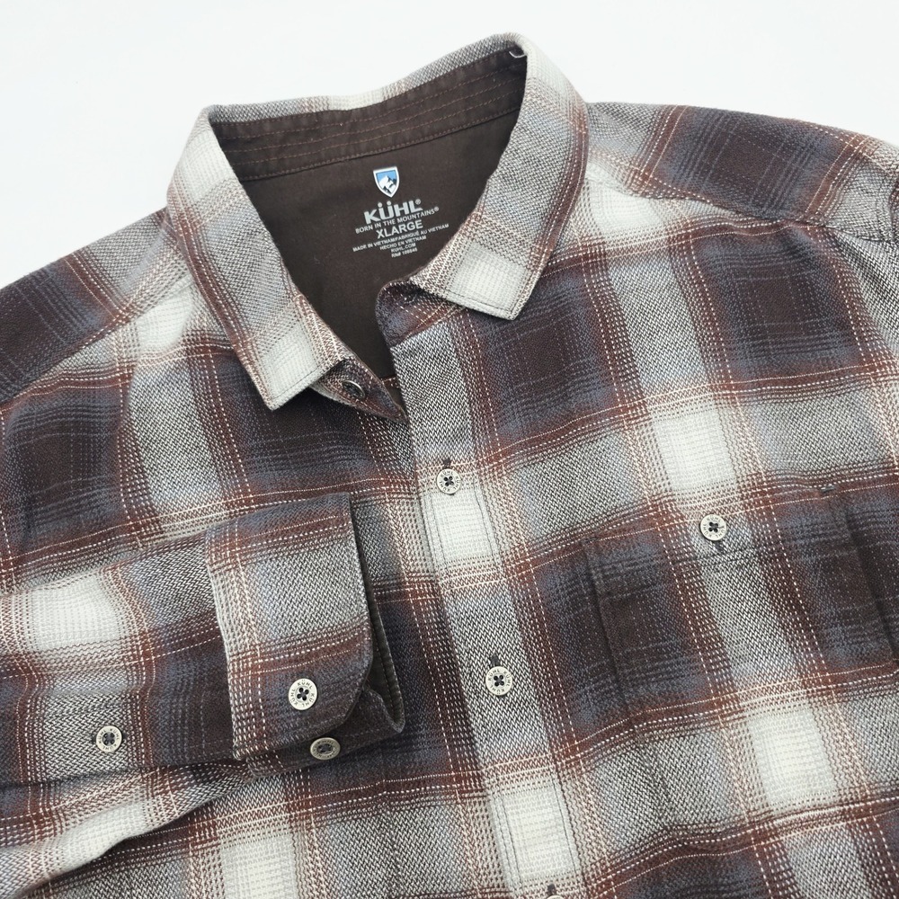 Kuhl Men's XL Multicolor Plaid Law Flannel Long Sleeve Button Shirt 7373